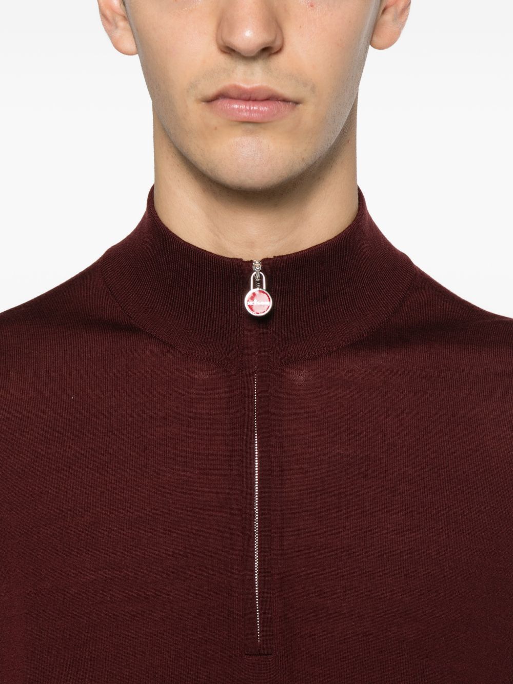 Maglione a collo alto in bordeaux Kiton - uomo 