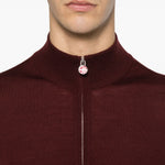 Maglione a collo alto in bordeaux Kiton - uomo 