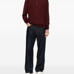 Maglione a collo alto in bordeaux Kiton - uomo 