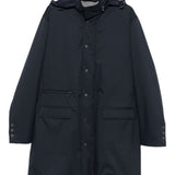 Cappotto con bottoni e cappuccio in blu Kiton - uomo 