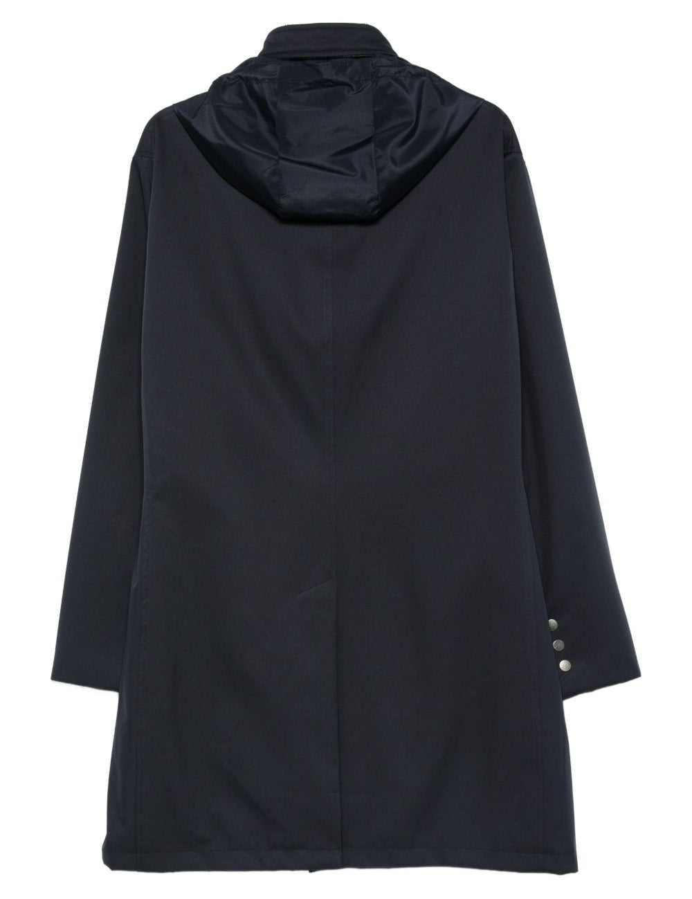 Cappotto con bottoni e cappuccio in blu Kiton - uomo 
