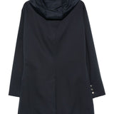 Cappotto con bottoni e cappuccio in blu Kiton - uomo 