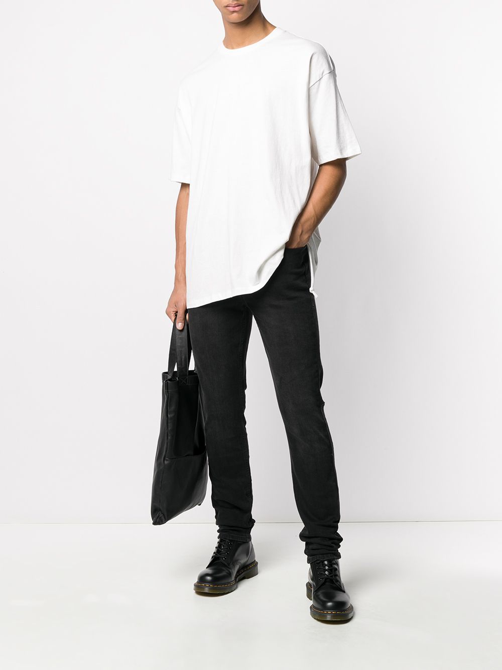 T-shirt oversize Biggie in bianco Ksubi - uomo 