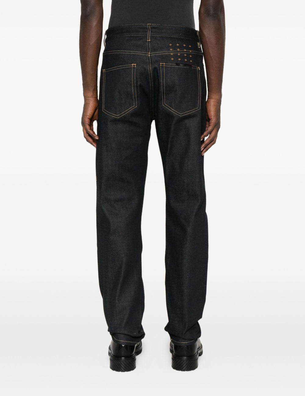 Jeans con cuciture a contrasto in blu Ksubi - uomo 