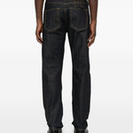 Jeans con cuciture a contrasto in blu Ksubi - uomo 