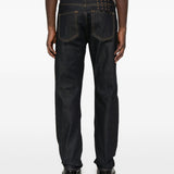 Jeans con cuciture a contrasto in blu Ksubi - uomo 