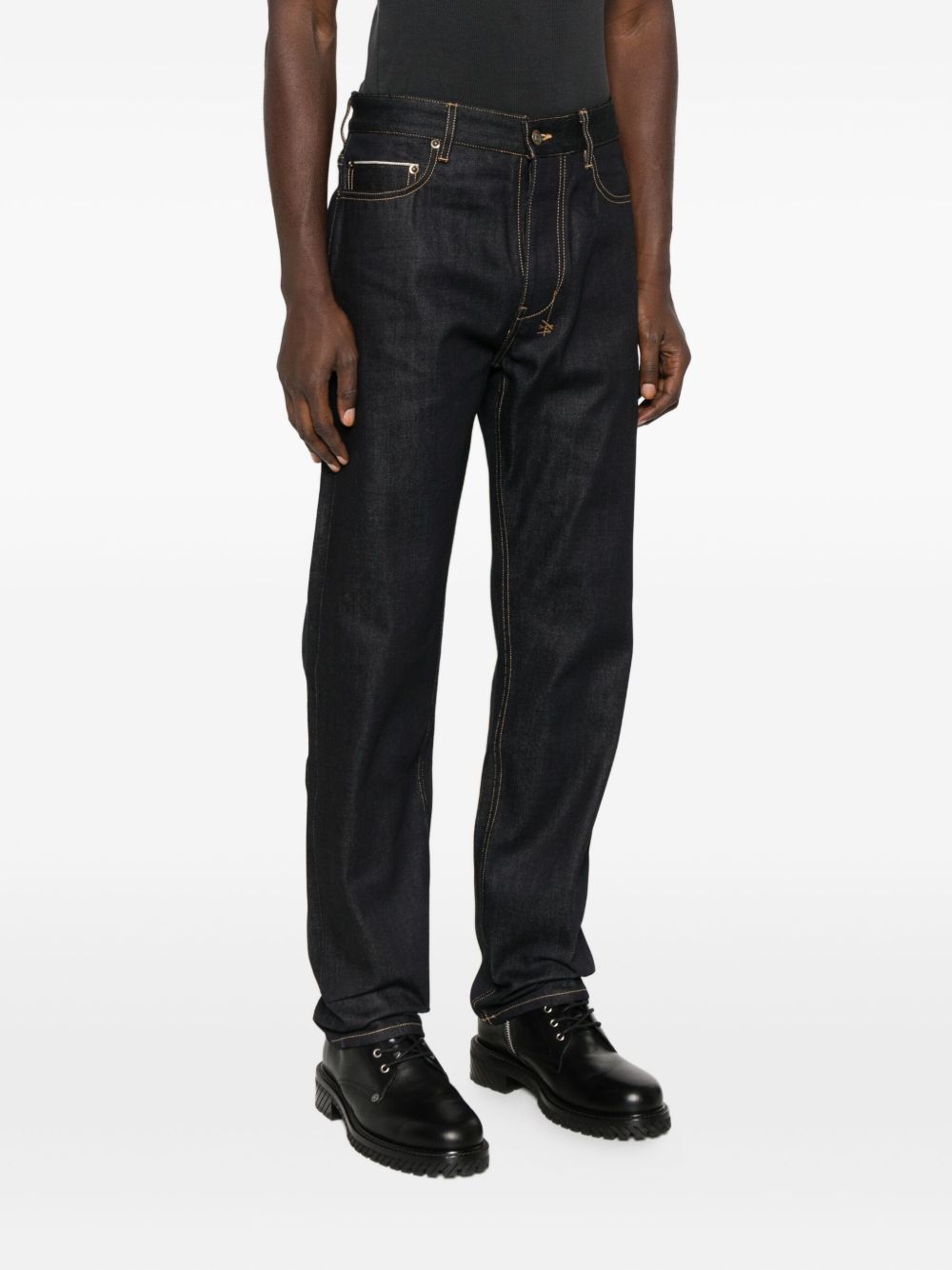 Jeans con cuciture a contrasto in blu Ksubi - uomo 