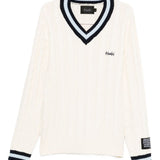 Maglione con scollo a V in bianco Ksubi - uomo 