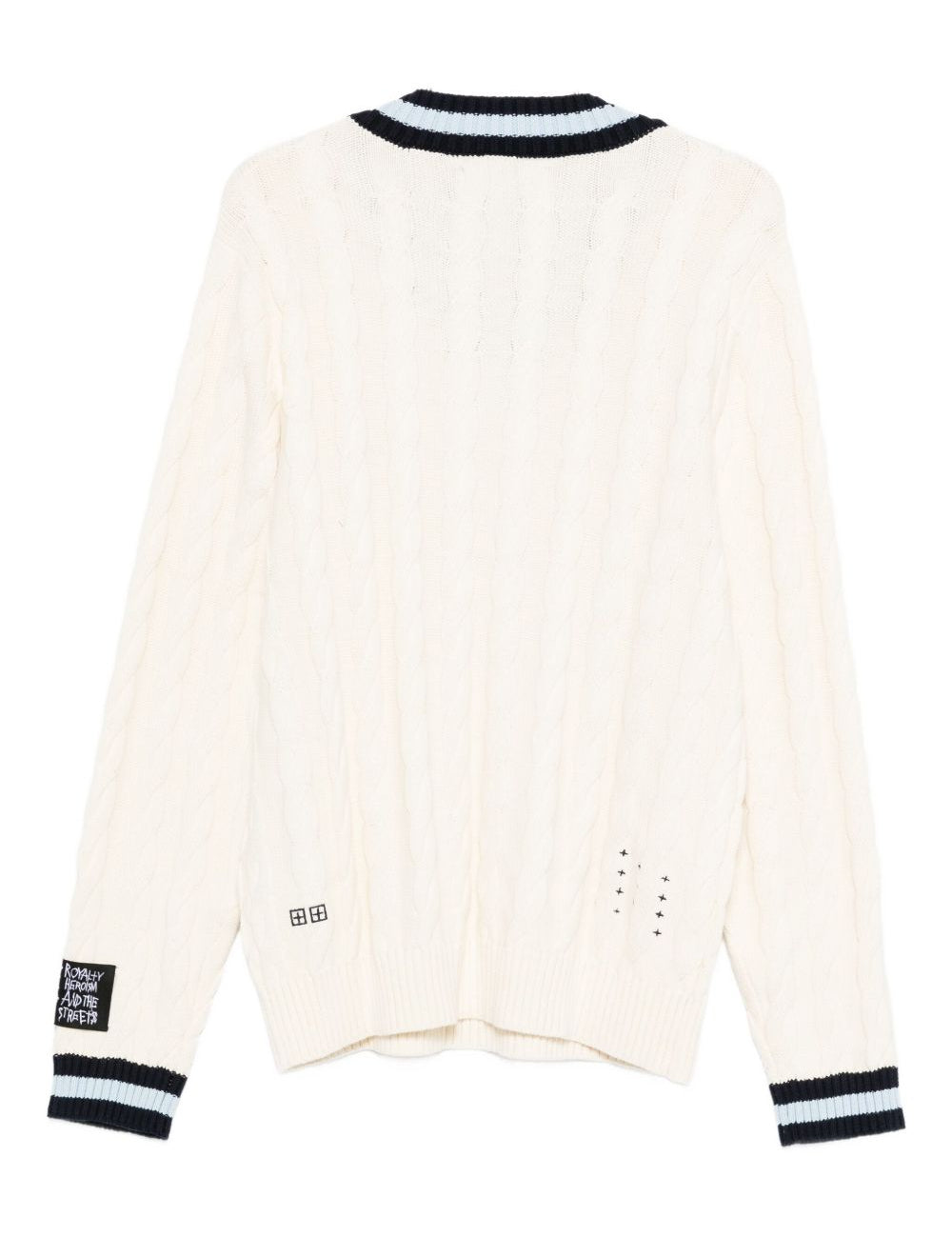 Maglione con scollo a V in bianco Ksubi - uomo 