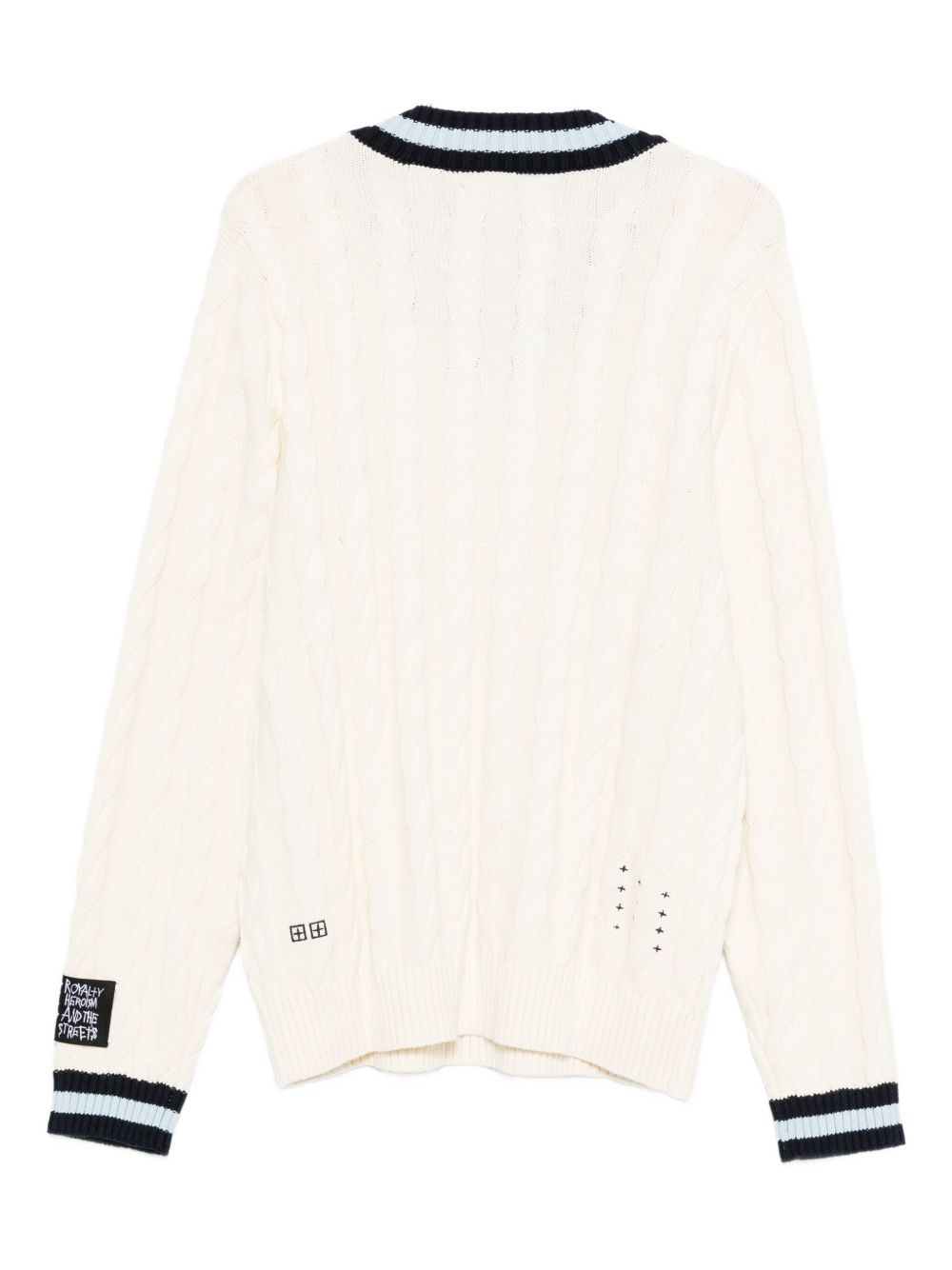 Maglione con scollo a V in bianco Ksubi - uomo 