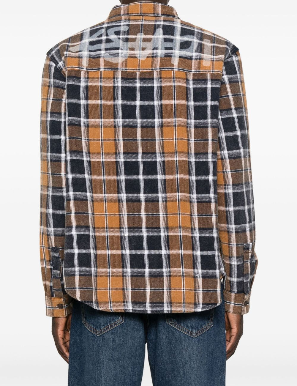 Camicia Rosebowl a maniche lunghe a quadri in marrone Ksubi - uomo 