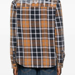 Camicia Rosebowl a maniche lunghe a quadri in marrone Ksubi - uomo 