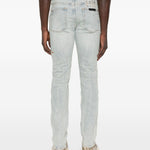 Jeans con dettagli effetto antiquato in blu Ksubi - uomo 