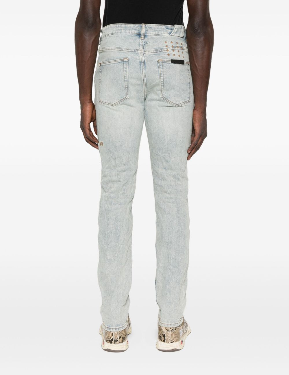 Jeans con dettagli effetto antiquato in blu Ksubi - uomo 