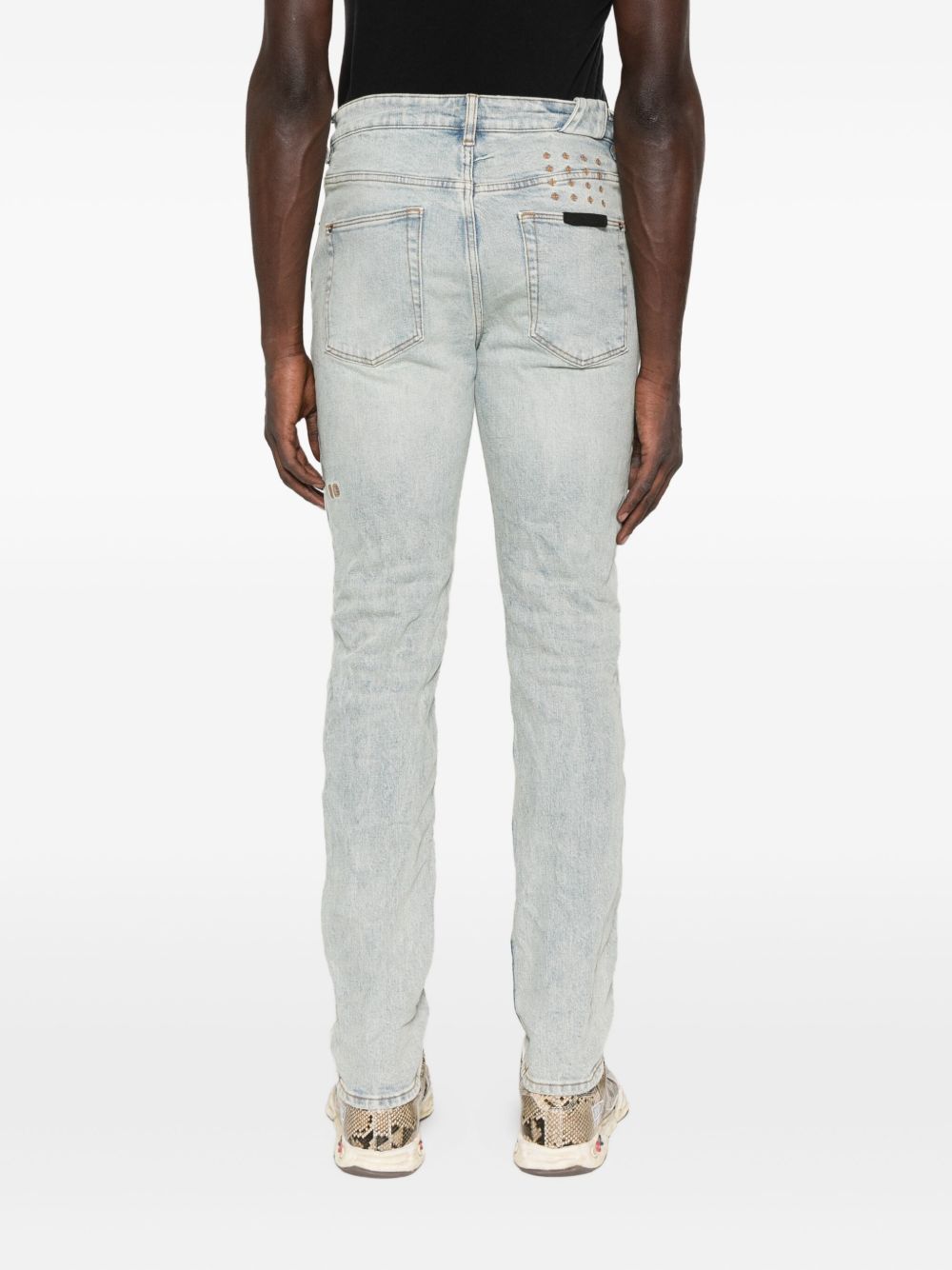 Jeans con dettagli effetto antiquato in blu Ksubi - uomo 