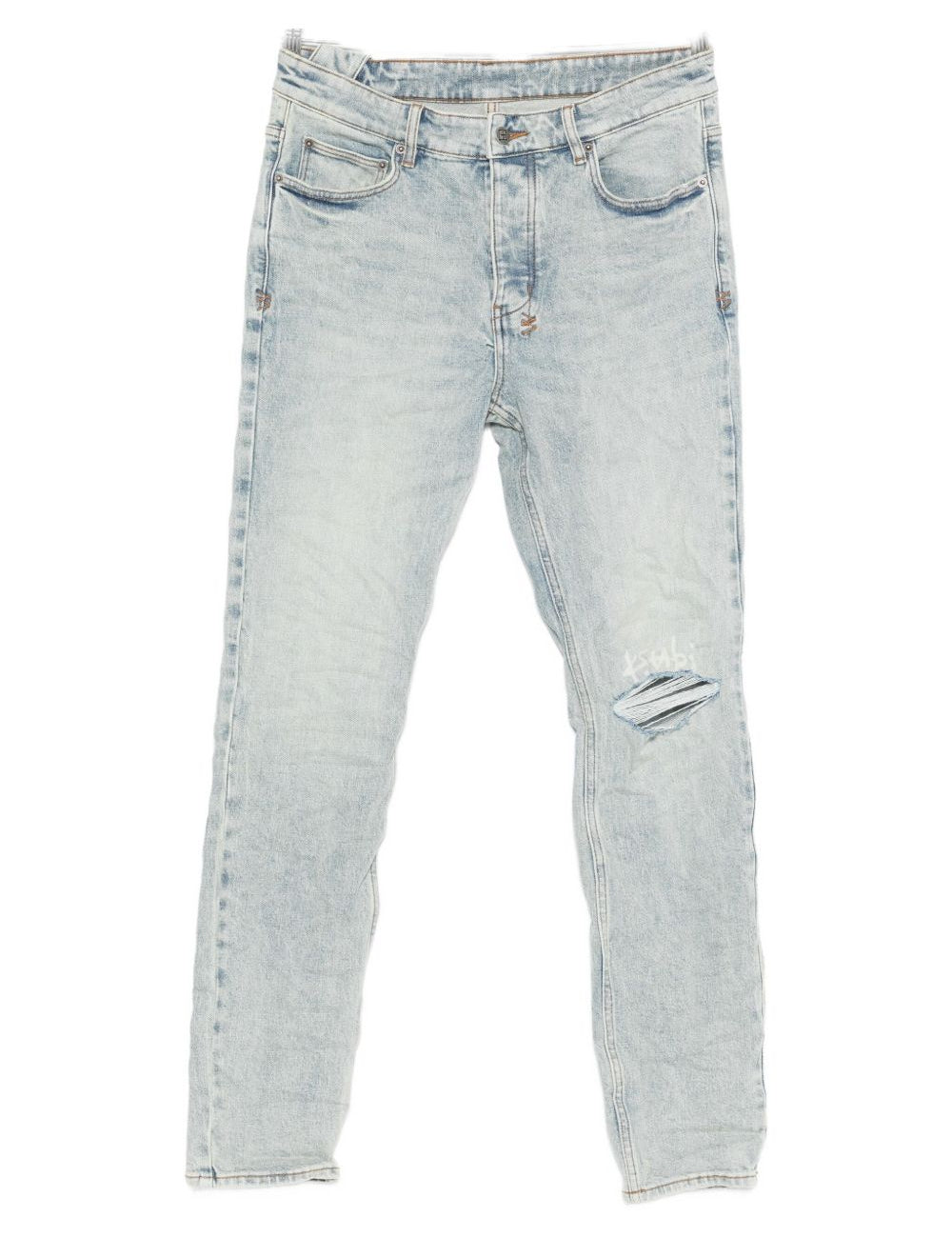 Jeans con dettagli effetto antiquato in blu Ksubi - uomo 