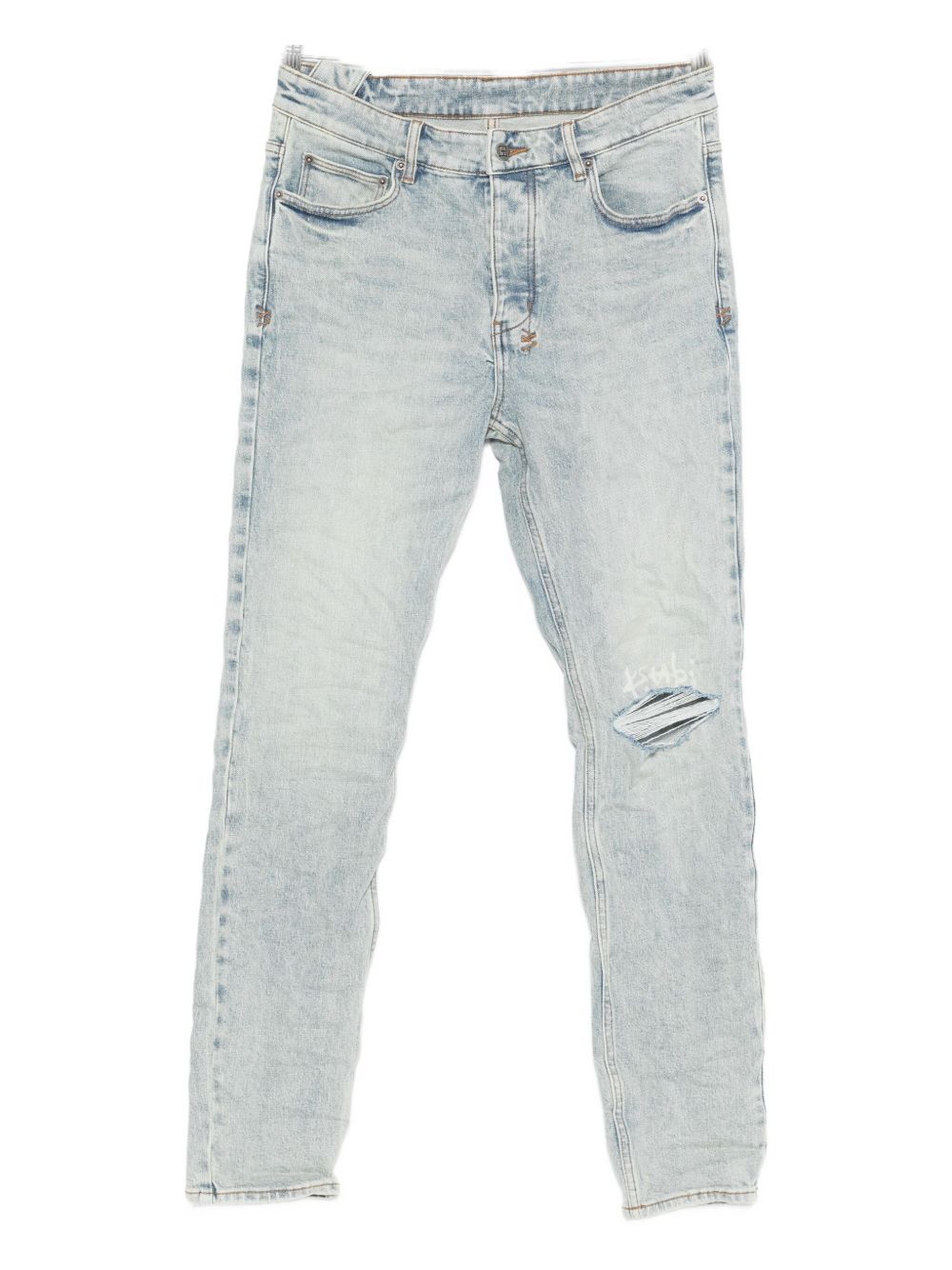Jeans con dettagli effetto antiquato in blu Ksubi - uomo 