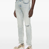 Jeans con dettagli effetto antiquato in blu Ksubi - uomo 