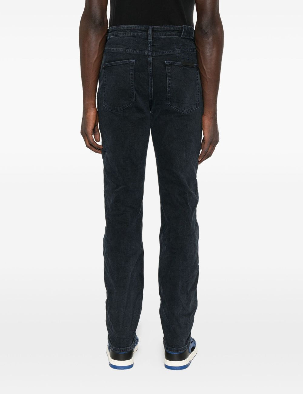 Jeans in cotone cinque tasche in blu Ksubi - uomo 