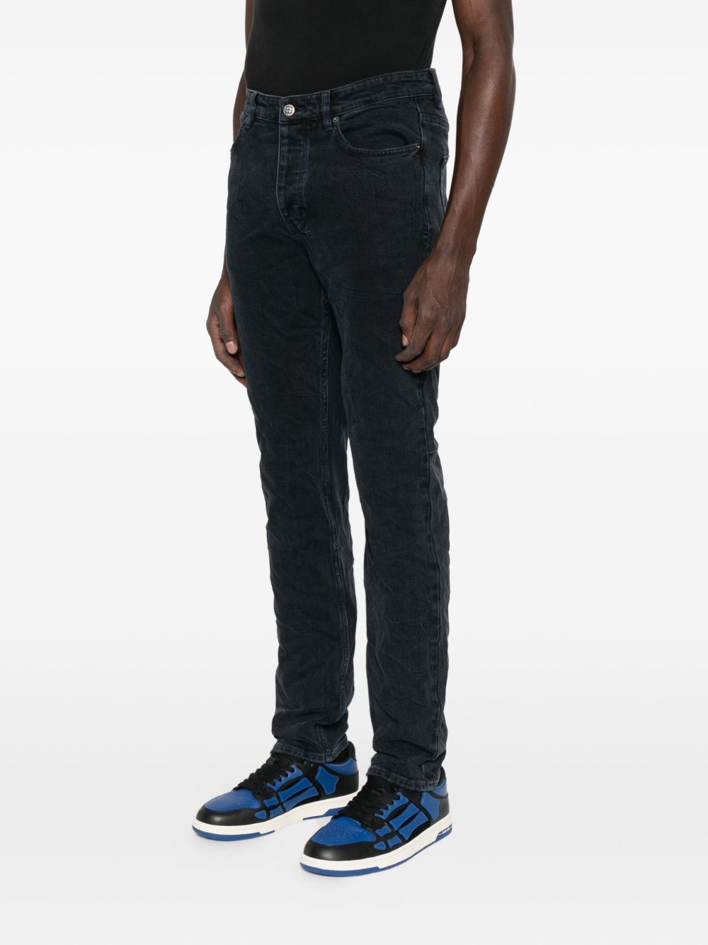 Jeans in cotone cinque tasche in blu Ksubi - uomo 