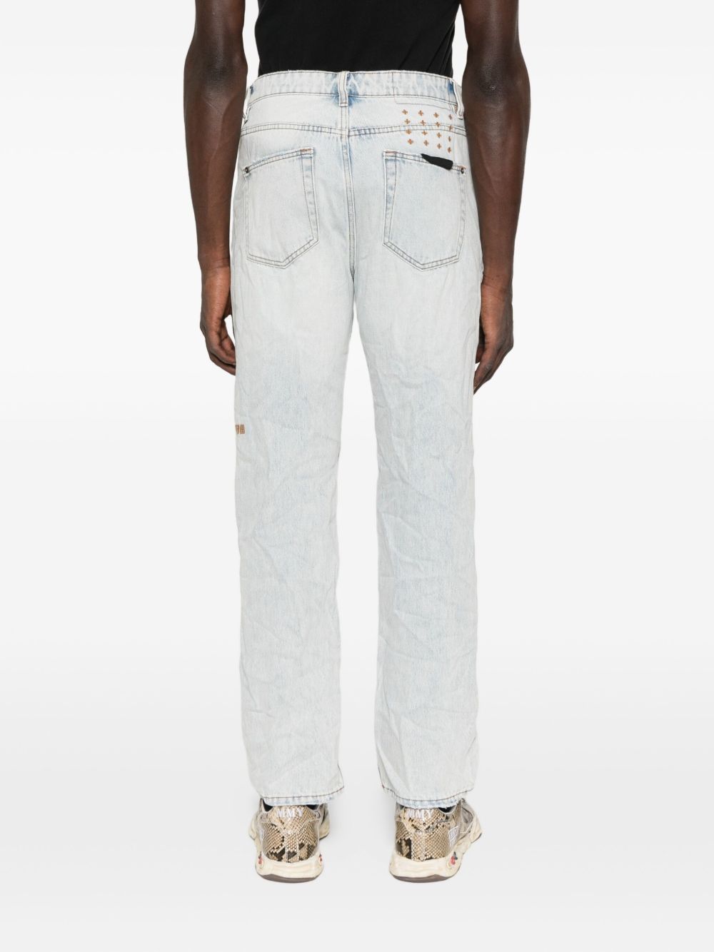 Jeans in cotone cinque tasche in blu Ksubi - uomo 