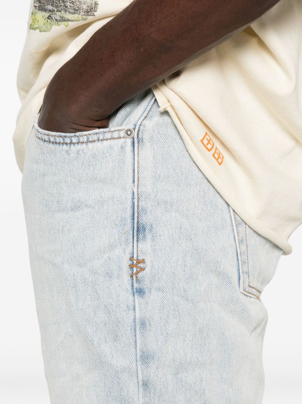 Jeans in cotone cinque tasche in blu Ksubi - uomo 