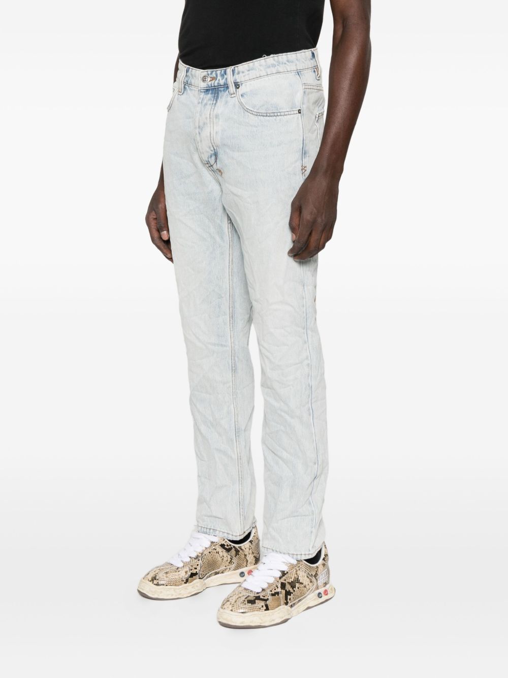 Jeans in cotone cinque tasche in blu Ksubi - uomo 