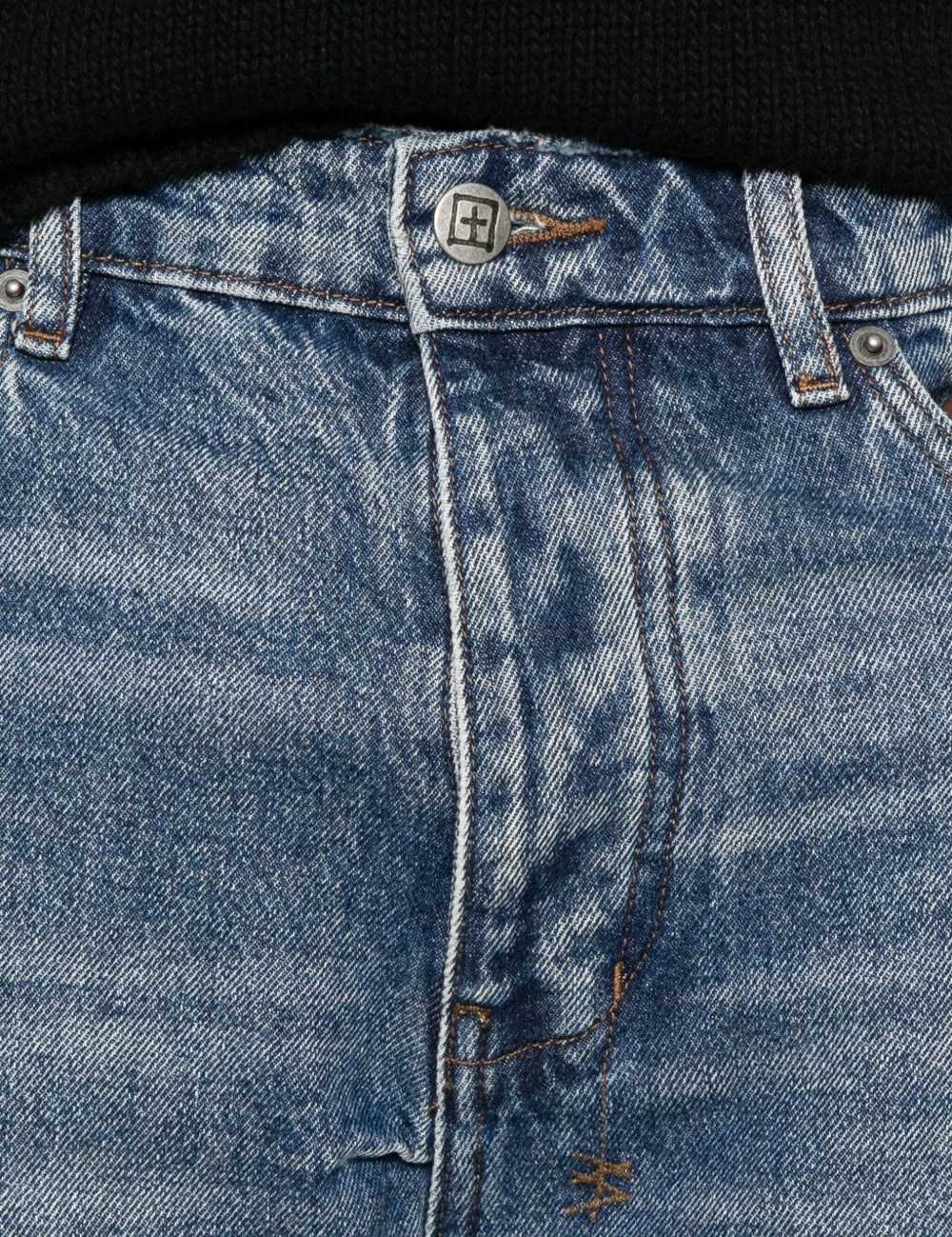 Jeans in cotone cinque tasche in blu Ksubi - uomo 