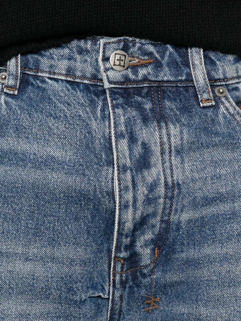 Jeans in cotone cinque tasche in blu Ksubi - uomo 