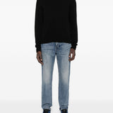 Jeans in cotone cinque tasche in blu Ksubi - uomo 