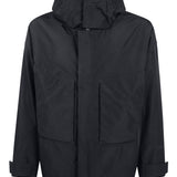 Parka con cappuccio in nero Laminar - uomo 