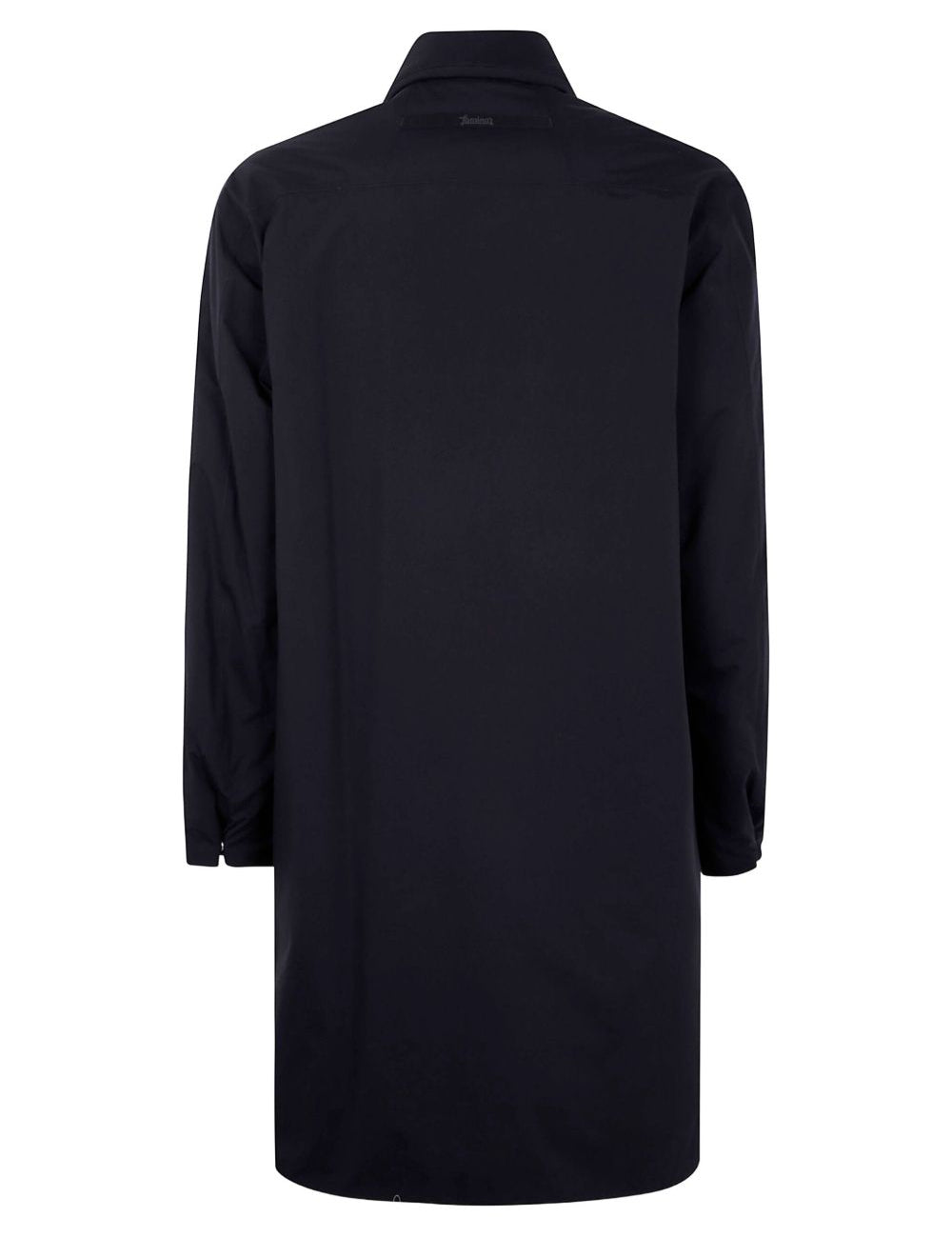 Cappotto con colletto e zip frontale in nero Laminar - uomo 