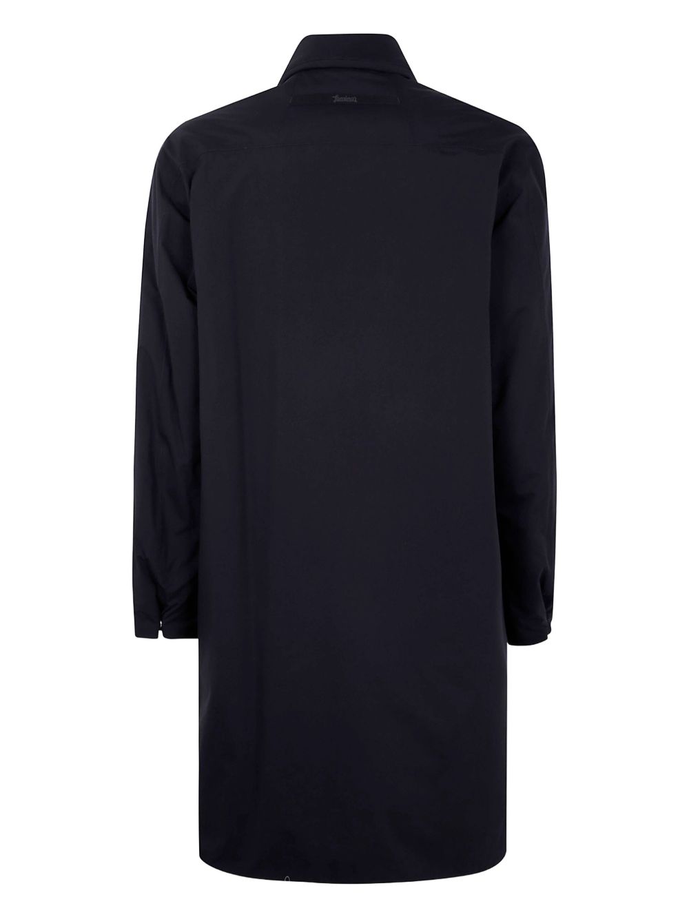 Cappotto con colletto e zip frontale in nero Laminar - uomo 