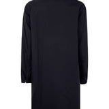 Cappotto con colletto e zip frontale in nero Laminar - uomo 
