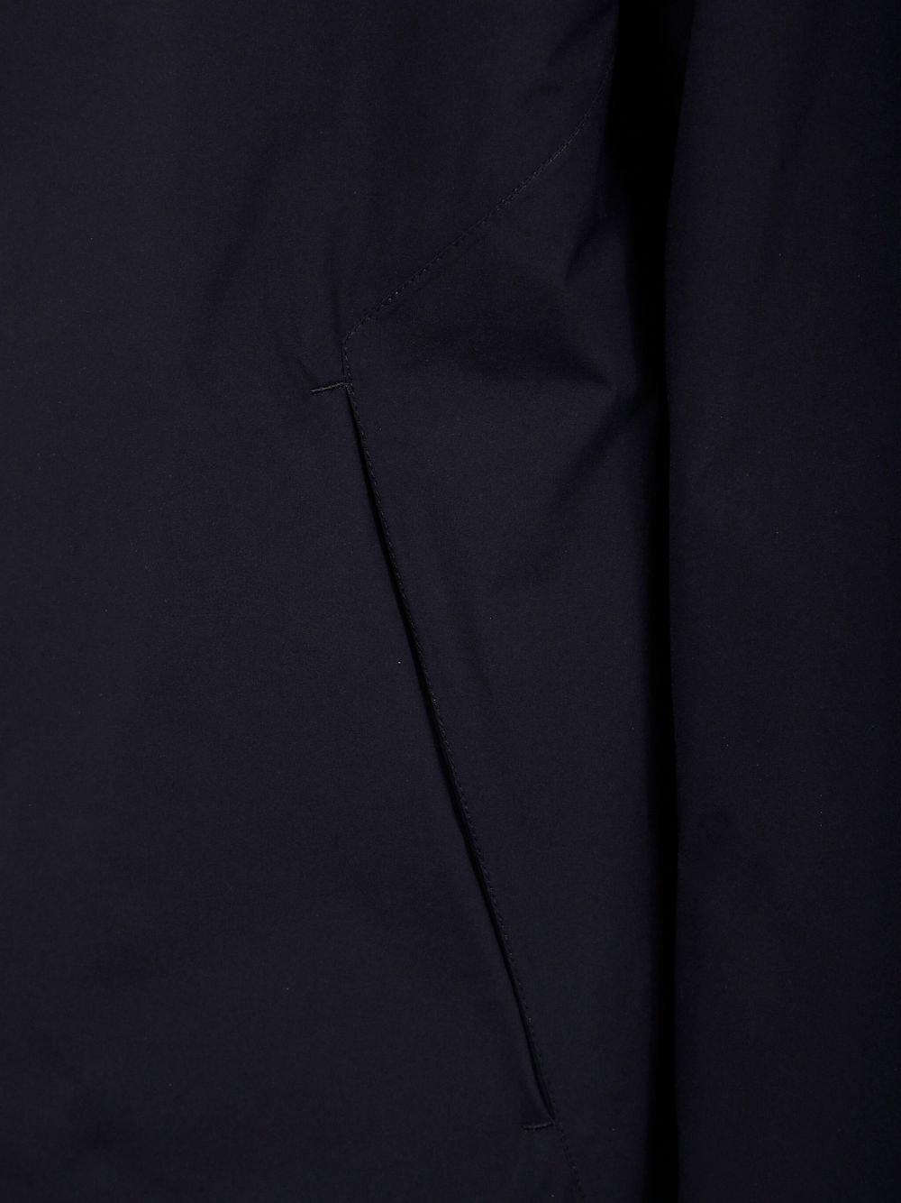 Cappotto con colletto e zip frontale in nero Laminar - uomo 