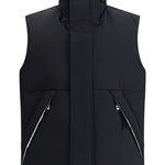 Gilet trapuntato con tasca con zip in nero Laminar - uomo 