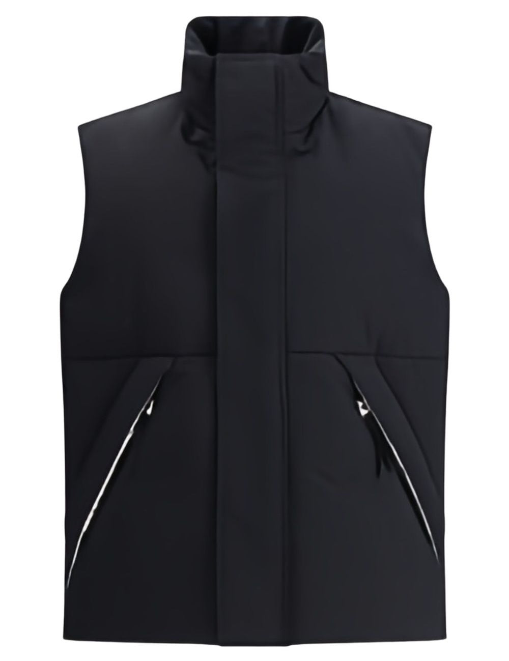 Gilet trapuntato con tasca con zip in nero Laminar - uomo 