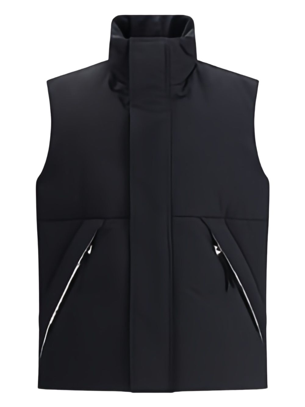 Gilet trapuntato con tasca con zip in nero Laminar - uomo 