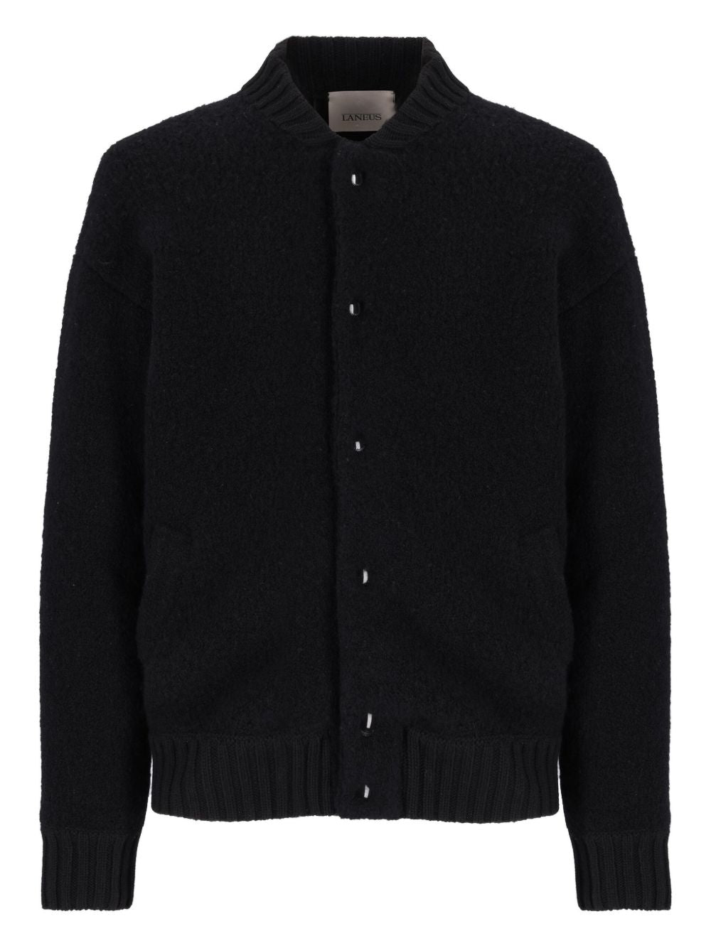 Bomber con bottoni in nero Laneus - uomo 