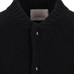 Bomber con bottoni in nero Laneus - uomo 