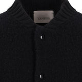 Bomber con bottoni in nero Laneus - uomo 