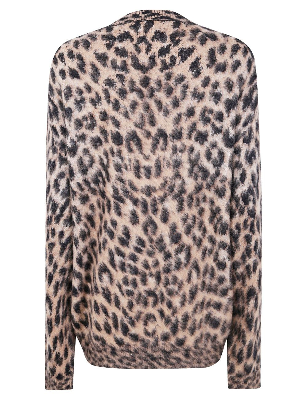 Cardigan con stampa animalier in marrone Laneus - uomo 