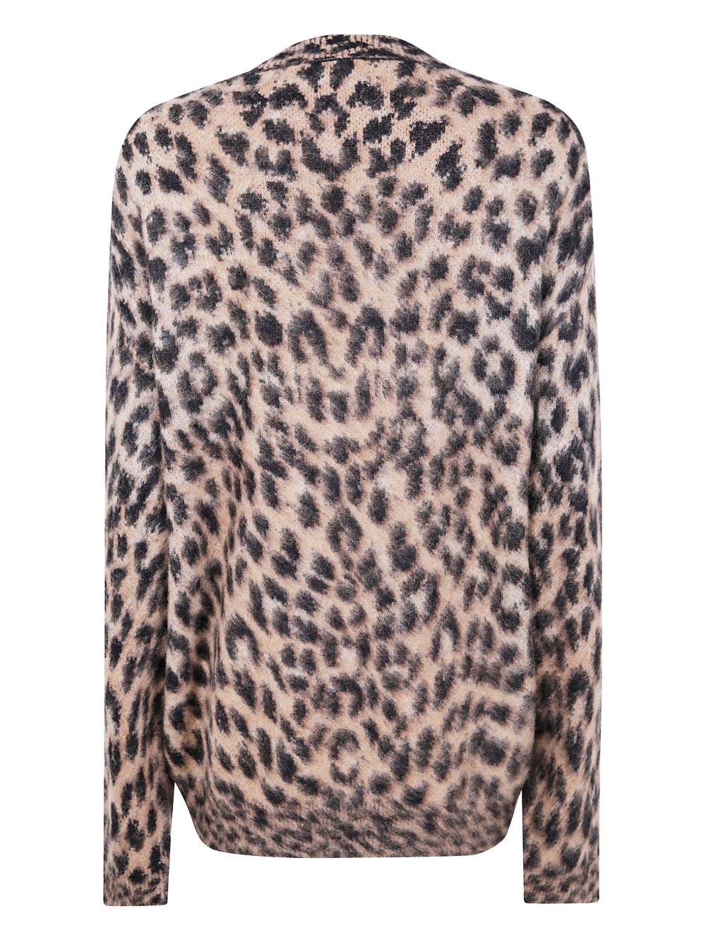 Cardigan con stampa animalier in marrone Laneus - uomo 