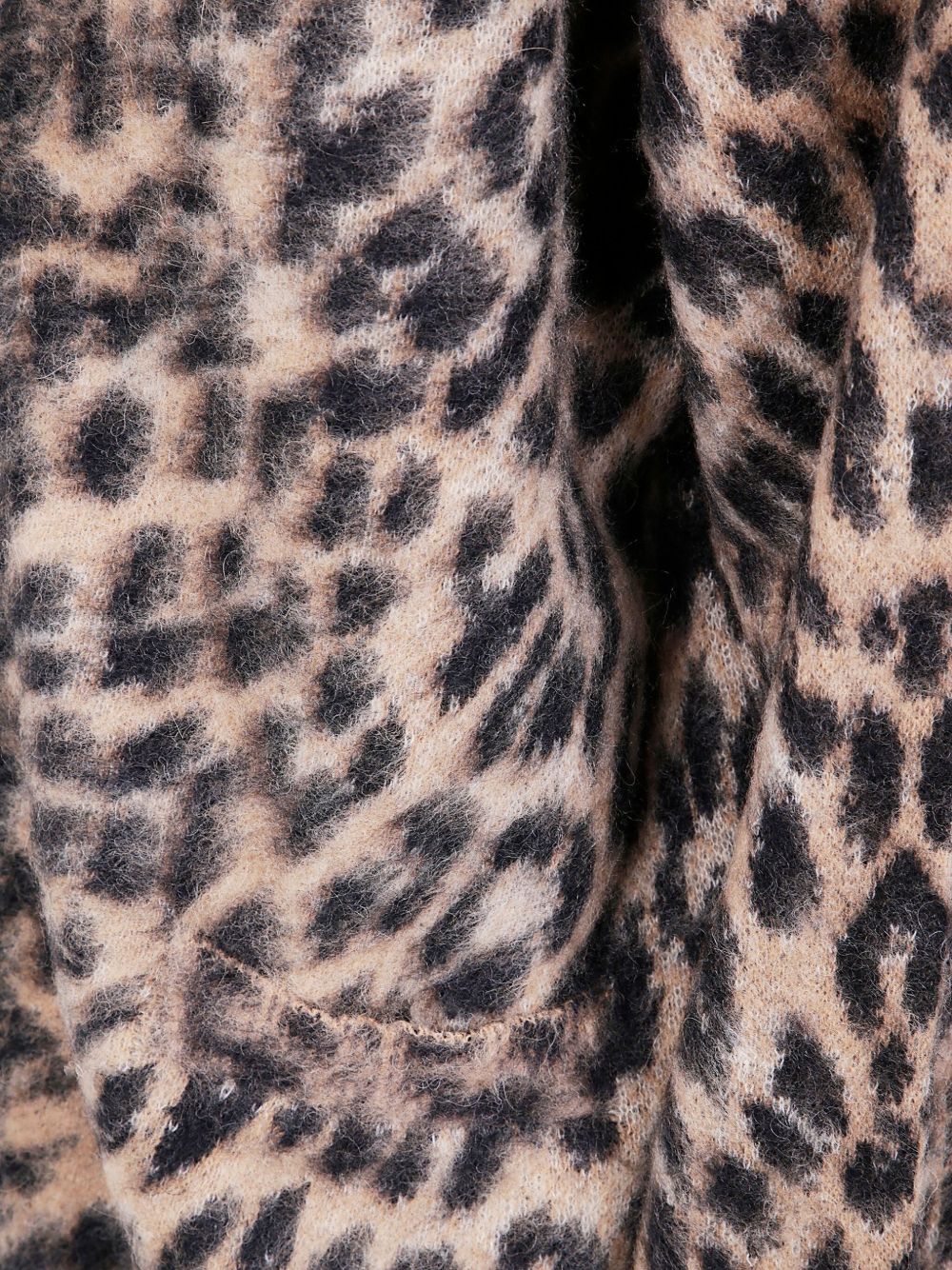 Cardigan con stampa animalier in marrone Laneus - uomo 