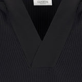 Felpa in maglia con cappuccio  in nero Laneus - uomo 