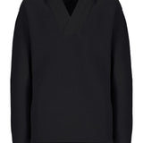 Felpa in maglia con cappuccio  in nero Laneus - uomo 