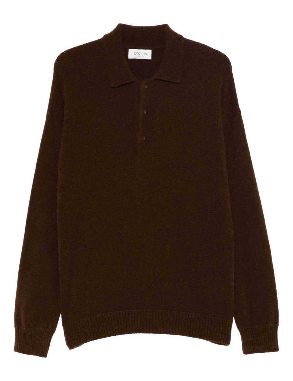 Polo in maglia in marrone Laneus - uomo 