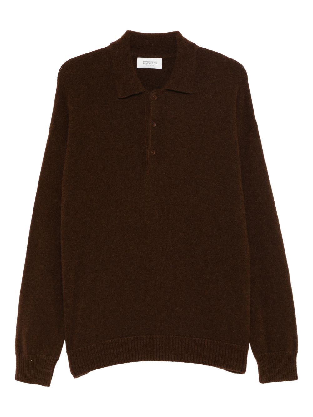 Polo in maglia in marrone Laneus - uomo 