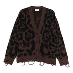 Cardigan con effetto vissuto in marrone Laneus - donna 