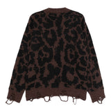 Cardigan con effetto vissuto in marrone Laneus - donna 